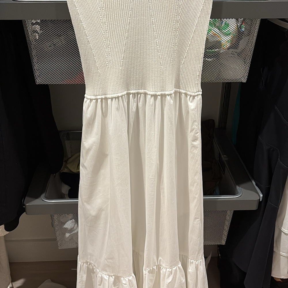 Elan Ivory V-Neck Knit Dress - Picture 2 of 2